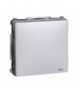 Merten Gniazdo z uziemieniem z pokrywą i przesłonami zaciski śrubowe IP44 aluminium S.D.