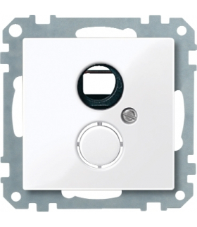 Merten System M, ramka montażowa z płytką centralną mechanizmów zgodnych z DIN 41524, biały active