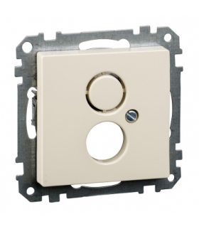 Merten System M, ramka montażowa z płytką centralną mechanizmów zgodnych z DIN 41524, kremowy