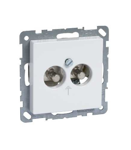 Merten System M, mechanizm gniazda wtykowego wyrównania potencjałów, biały active