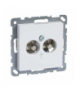 Merten System M, mechanizm gniazda wtykowego wyrównania potencjałów, biały active