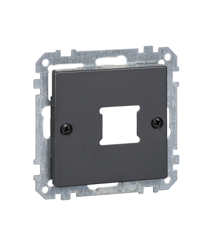Merten Płytka centralna mechanizmu gniazda RJ11/RJ45, pojedyncza, antracyt, system M