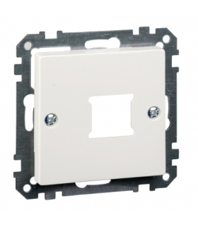 Merten System M, płytka centralna mechanizmu gniazda RJ11/RJ45, pojedyncza, biały polarny