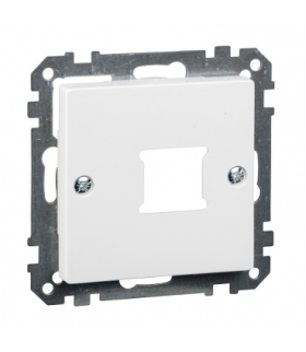 Merten System M, płytka centralna mechanizmu gniazda RJ11/RJ45, pojedyncza, biały active