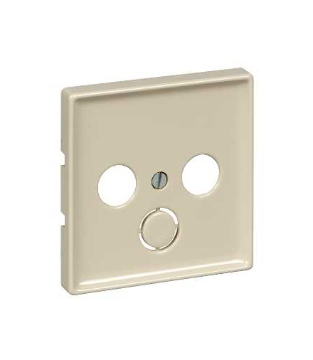 Merten Płytka centralna System D gniazda telewizyjnego gładka 2 otwory kremowy