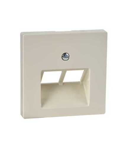Merten System M, płytka centralna mechanizmu gniazda RJ45, podwójna, kremowy