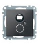 Merten System M, ramka montażowa z płytką centralną mechanizmów zgodnych z DIN 41524, antracyt