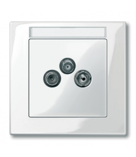 Merten System M, płytka centralna gniazd antenowych, 2/3 otwory, biel polarna