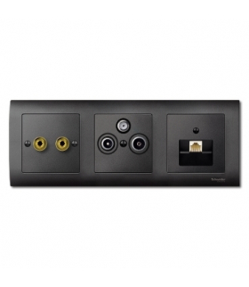 Merten Płytka centralna mechanizmu RJ45, pojedyncza, antracyt, system M