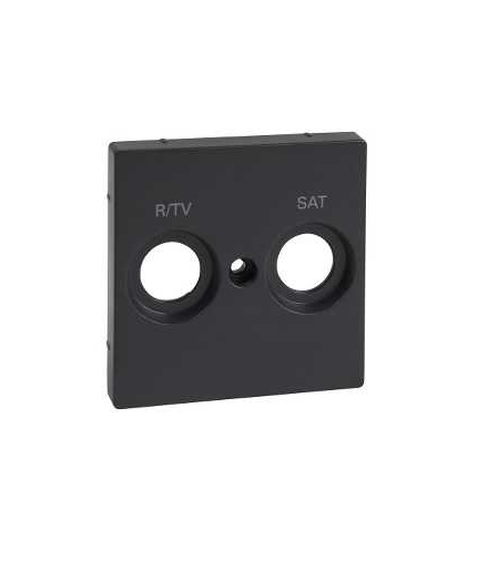 Merten System M, płytka centralna oznaczona R/TV+SAT do gniazd antenowych, antracyt