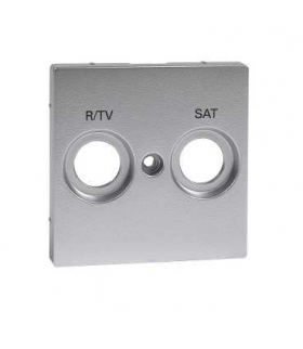 Merten Płytka centralna oznaczona R/TV+SAT do gniazd antenowych, aluminium, system M