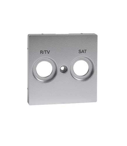 Merten Płytka centralna oznaczona R/TV+SAT do gniazd antenowych, aluminium, system M