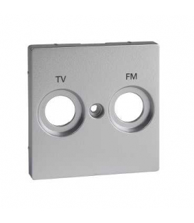 Merten Płytka centralna oznaczona FM+TV do gniazd antenowych, aluminium, system M