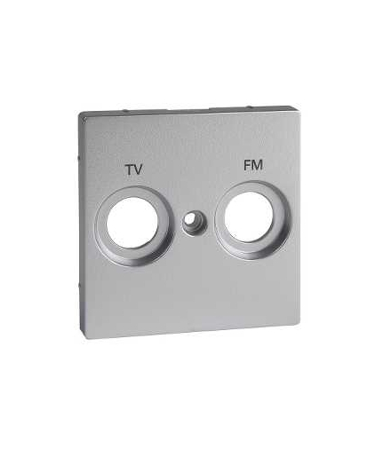 Merten Płytka centralna oznaczona FM+TV do gniazd antenowych, aluminium, system M