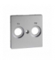 Merten Płytka centralna oznaczona FM+TV do gniazd antenowych, aluminium, system M