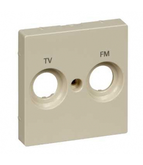 Merten System M, płytka centralna oznaczona FM+TV do gniazd antenowych, kremowy