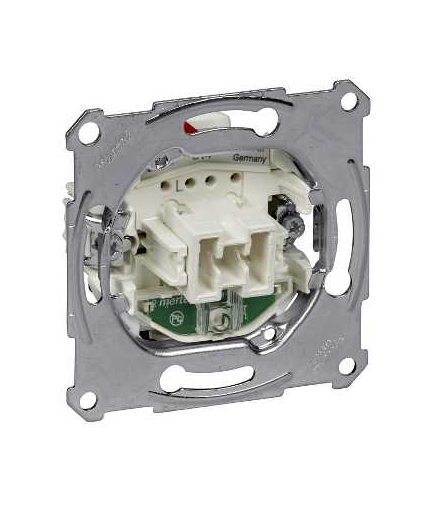 Merten mechanizm łącznika 1-biegunowego z sygnalizacją załączenia, podtynkowy, zaciski bezśrubowe MTN3101-0000