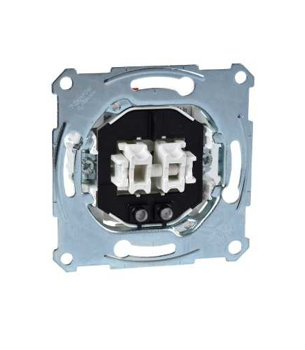 Merten mechanizm łącznika świecznikowego z sygnalizacją załączenia, podtynkowy, zaciski bezśrubowe MTN3105-0000