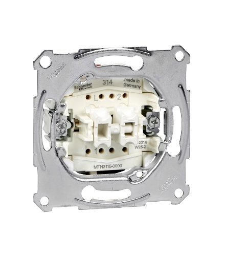 Merten Mechanizm łącznika świecznikowego zacisk bezśrubowy 250VAC 10A