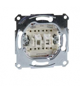 Merten Mechanizm łącznika podwójnego schodowego zacisk bezśrubowy 250VAC 10A