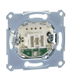 Merten mechanizm łącznika pojedynczego 1-biegunowego z podświetleniem, podtynkowy, zaciski bezśrubowe 10 AX, AC 250 V