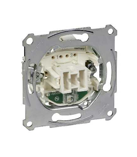 Merten mechanizm łącznika krzyżowego z podświetleniem, zacisk bezśrubowy, 250V AC 10A