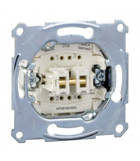 Merten mechanizm przycisku podwójnego zwierno-rozwiernego jednobiegunowego, 10 A, AC 250 V
