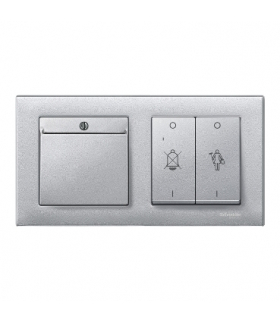 Merten Płytka centralna łącznika hotelowego aluminium System M