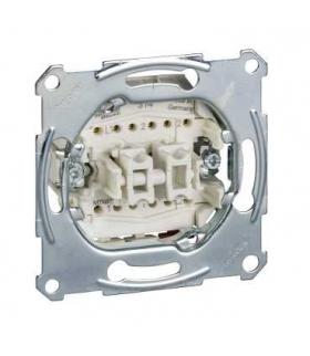 Merten mechanizm przycisku podwójnego schodowego, 1-biegunowy, podtynkowy, 10 A, AC 250 V, zaciski bezśrubowe