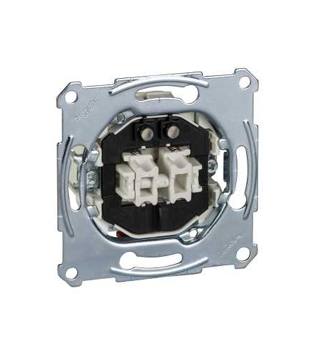 Merten mechanizm przycisku podwójnego, styk zwierny 1-biegunowy, z podświetleniem, 10 A, AC 250 V, zacisk bezśrubowy