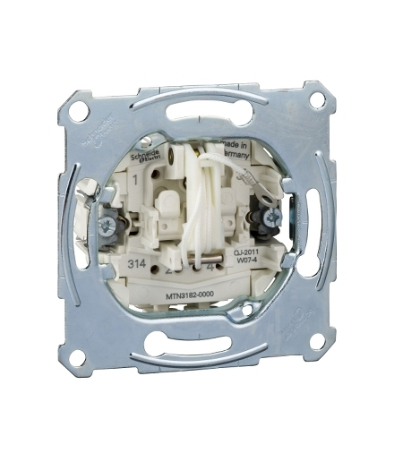 Merten mechanizm łącznika cięgnowego z funkcją łącznika dwubiegunowego, podtynkowy, 10AX 250 V, zaciski bezśrubowe