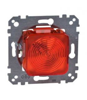 Merten Mechanizm sygnalizacji świetlnej klosz czerwony żarówka e10 250VAC 3W