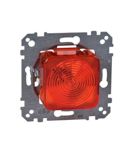 Merten Mechanizm sygnalizacji świetlnej klosz czerwony żarówka e10 250VAC 3W