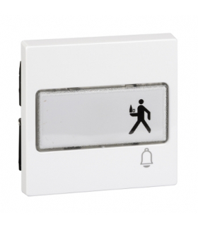 Merten Klawisz z polem opisowym i oznaczeniem „dzwonek”, biały active, połysk, system M