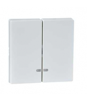 Merten Klawisz System M podwójny z okienkiem sygnalizacyjnym biały polarny