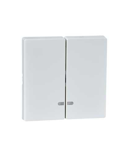 Merten Klawisz System M podwójny z okienkiem sygnalizacyjnym biały polarny