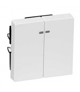 Merten Klawisz System M podwójny z okienkiem sygnalizacyjnym biały active