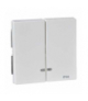 Merten Klawisz System M podwójny IP44 z okienkiem sygnalizacyjnym biały polarny