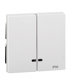 Merten Klawisz System M podwójny IP44 z okienkiem sygnalizacyjnym biały active