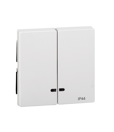 Merten Klawisz System M podwójny IP44 z okienkiem sygnalizacyjnym biały active