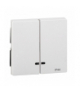 Merten Klawisz System M podwójny IP44 z okienkiem sygnalizacyjnym biały active