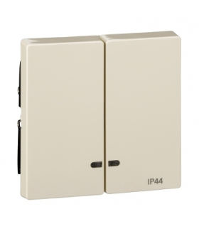 Merten Klawisz System M podwójny IP44 z okienkiem sygnalizacyjnym kremowy