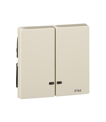 Merten Klawisz System M podwójny IP44 z okienkiem sygnalizacyjnym kremowy