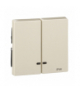 Merten Klawisz System M podwójny IP44 z okienkiem sygnalizacyjnym kremowy