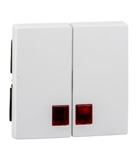 Merten Klawisz System M podwójny duże okienko czerwone biały active