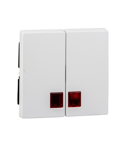 Merten Klawisz System M podwójny duże okienko czerwone biały active