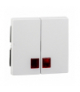 Merten Klawisz System M podwójny duże okienko czerwone biały active