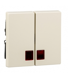 Merten Klawisz System M podwójny duże okienko czerwone kremowy