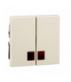 Merten Klawisz System M podwójny duże okienko czerwone kremowy