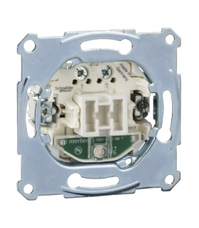 Merten mechanizm łącznika 2-biegunowego z sygnalizacją załączenia, podtynkowy, zaciski śrubowe
